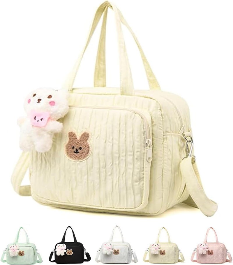 NIKUKY Baby Diaper Bag Tote, Cute Small Crossbody Nappy Mommy Bag, Lightweight Travel & Hospital Multifunction Storage Tote - Image 1